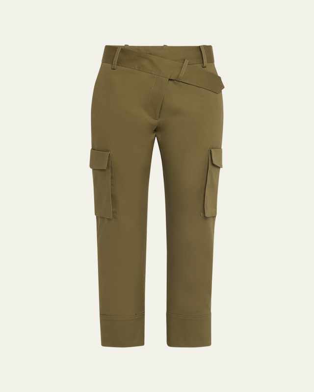 Slanted Waistband Cargo Pants